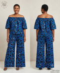 Ankara Off-Shoulder Top &  Ankara Tek pants set.